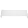 MAJORMENCH Supporto per Monitor da Scrivania, Rialzo per Schermo e Notebook, Pannello MDF Ecologico, Bianco, per Casa e Ufficio, Design Elegante