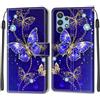 KENHONER Custodia per Samsung Galaxy A32 4G, Farfalla | Portafoglio Pelle PU, Magnetica, Resistente Agli Urti, Scomparto Carte Credito, Pieghevole, Flip Libro, Motivo