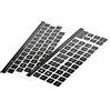 Lacerto® | 13 x 13 mm - Set di adesivi tedeschi per tastiere PC e laptop con tasti aggiuntivi e tastierino numerico | Colore: nero