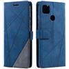 SONWO Cover per Xiaomi Redmi 9C, Flip Caso in PU Pelle Case Cover Portafoglio Custodia per Xiaomi Redmi 9C, [Kickstand] [Slot per Schede], Blu