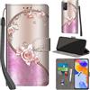 PHINIENLAND Cover per Xiaomi Redmi Note 11 Pro 5G custodia portafoglio Rosa | 3 scomparti carte, 1 tasca banconote, Chiusura magnetica, Supporto, Pelle PU flip cover per Redmi Note 11 Pro