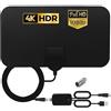 Deals Antenna tv interna antenna per dtt dvb-t/dvb-t 2 per tv digitale con amplificatore segnale antenna support 4k hd