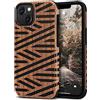 Tasikar Cover Compatibile con iPhone 13, Custodia in Legno e Pelle Compatibile con iPhone 13 6,1 Pollici 2021 (Pelle & Legno)