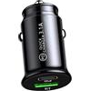Generico Caricatore USB Per Auto,Caricatore Presa USB C Fast Charge Con Cavo Adattatore USB Accendisigari Per Auto A Ricarica Rapida PD,Caricabatterie Auto Caricabatteria Per Auto A+C Presa Per Accendisig