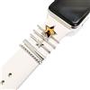 LEIXIUER Ciondoli accessori per anelli decorativi in acciaio inossidabile compatibili con cinturini in silicone Apple Watch Ciondoli per cinturino Galaxy Watch Fit per tutti i cinturini 8