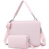 HYZUO 17-17,3 Pollici Custodia Rigida Portatile Borsa, Rosa Pallido