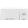 BESPORTBLE Rialzo Scrivania per Monitor Cassetto, Supporto per Monitor da Scrivania in ABS Bianco, Bordi Lisci, per Ufficio e Studio