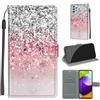 KENHONER Custodia per Samsung Galaxy A52 5G/4G/A52s 5G, rosa | Portafoglio Pelle PU, Magnetica, Resistente Agli Urti, Scomparto Carte Credito, Pieghevole, Flip Libro, Motivo