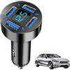 Qutalmi Adattatore per caricabatteria da auto | Adattatore per caricabatteria da auto super veloce a 4 porte da 66 W - Accendisigari a LED per telefono portatile