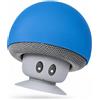 MONTY SOUL - Altoparlante Bluetooth Portatile Mini a Forma di Fungo - Cassa Wireless Compatta per Casa e Viaggio - Bluetooth 5.3 Portatile con Luci RGB (Mushroom 3W) (Blu)