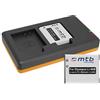 mtb more energy 2 Batterie + Caricabatteria doppio (USB) per Li-50b / Olympus SH-..SP-..SZ-..TG-..VG-..VR-..XZ-..mju-..µ-.. / Pentax/Ricoh WG-... - v. lista! (Cavo USB micro incluso)
