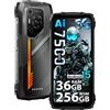 Blackview OSCALPilot 3 5G Rugged Smartphone Android 15, 36GB + 256GB / 2TB Telefono Indistruttibile, 6.78 FHD+ 120Hz, 7500mAh, 50MP + 32MP AI Fotocamera, Telefono Impermeabile IP68/IP69K, NFC/GPS/OTG/FM, Nero
