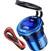 BCEY Presa USB C da 45 W, 12 V, Quick Charge 3.0, caricatore da auto con interruttore, per moto, roulotte, barca, camion