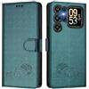 MOJIA Cover per Oukitel C68 Plus, Custodia Portafoglio in Pelle PU Premium, Custodia a Libro per Telefono con Porta Carte Con Funzione Antifurto RFID. Verde scuro