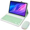 HLTOOP Custodia per tastiera per Lenovo Tab M10 di terza generazione 10.1 TB328FU, tastiera wireless retroilluminata rimovibile con copertura protettiva magnetica, mouse ricaricabile (verde chiaro)