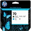 HP 70 Nero Opaco e Ciano, Testina di Stampa Originale
