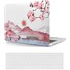 HLAAJJX Custodia per Macbook Air 13 pollici 2017 2016 2015 2014 2013 2012 2011 2010 Pubblicazione Modello A1466 A1369, Copertina Rigida in Plastica Protettiva e Tastiera Cover, Montagna Rosa