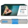 EVOKE 44469706 Toner Compatibile con OKI C310 C330 C510 MC351 MC352 MC361 MC362 MC562 Blu Ciano 2000 pagine