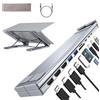 Umaniy M94 Supporto PC Portatile, 10 in 1 Docking Station USB C Laptop Stand Hub USB C Doppio HDMI, DisplayPort 4K@60Hz, Multiporta Adattatore USBC Dock Compatibile con MacBook, Notebook (2 HDMI+DP)