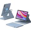 zZjoOoj Custodia Protettiva Per Xiaomi Pad Pro (12.1 Pollici 2024 Modelo) Cover con Rotazione 360° e Magnetica, Supporto Regolabile, Modalità di Sospensione Intelligente e Chiusura Magnetica - Blu