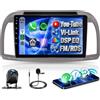 Rimoody Autoradio per Nissan Micra III K12 2002-2010 Senza Fili Carplay Android Auto You-Tube Vi-Link Bluetooth FM/RDS DSP EQ, 9 Pollici Touchscreen Radio USB/AUX/MIC SWC Telecamera Posteriore