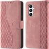 CaseGla Cover per Samsung Galaxy A05s custodia portafoglio Rosa | Blocco RFID, 3 scomparti carte, 1 tasca banconote, Chiusura magnetica, Supporto, Pelle PU flip cover per Samsung A05s