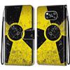 VQWQ Custodia per Xiaomi Poco X3 NFC Portafoglio Stampa Colorata Giallo