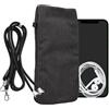 kwmobile Custodia Velluto a Coste con Chiusura Magnetica per Smartphone XXL - 7 - Portacellulare Tracolla - Borsa Porta Cellulare da Collo Universale