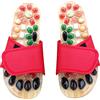 SKISUNO Ciabatte Massaggianti Donna Rosse, Scarpe da Massaggio ai Piedi Plantare Eva, Sollievo per Fascite Plantare, Uso Domestico, 37-38