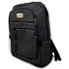 Emila Zaino nero in tela vintage canvas da uomo donna militare estensibile allungabile grande campeggio tasche zip multitasche outdoor 27 L litri viaggio weekend mare montagna escursione Nero