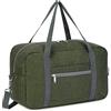 Narwey Bagaglio a Mano 40x20x25 Ryanair, Sottosella Pieghevole Borsone da Viaggio,Valigia Bagaglioa Mano per Uomo Donna, Borsa da Viaggio Zaino Ryanair Cabina Borsa 20L (Army Green(Con Tracolla))