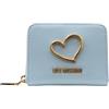 Love Moschino Donna Portafoglio Con Zip JC5507PP1OLQ0 Poliuretano Azzurro Taglia Unica