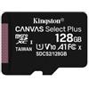 Kingston 128GB Scheda microSDHC Kingston Canvas Select 80R CL10 UHS-I con adatt. [SDCS2/128]