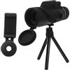 LIFKICH Telescopio Monoculare 80x100 in Vetro per Adulti, Nero | Adattatore per Smartphone, Treppiede e Supporto Inclusi, Immagini Stabili, per Caccia e Attività All'aperto