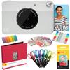 KODAK Printomatic Fotocamera istantanea (Grigio) Pacchetto Artistico + Carta Fotografica Zink (20 Fogli) e Altro