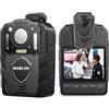 BOBLOV KJ25 1080P Bodycam Polizia Professionale, 3000 mAh con 10-13 ore di registrazione, Body Cam con visione notturna, per consegne, forze dell'ordine (scheda non inclusa)