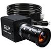 ELP Telecamera industriale con 60 fotogrammi al secondo, USB 3.0 e HDMI, 4K H.264 ad alta velocità 10-55 mm, obiettivo zoom manuale 5x, uscita di simulazione USB HDMI, Plug & Play per streaming video