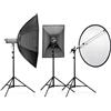 walimex pro Walimex - Set studio fotografico VC-400/400 (Flash, Cavalletto per luci, comandi di scatto remoto)