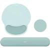 MOSISO Set Supporto Poggiapolsi&Tappetino Mouse Ergonomico Curvo Circolare