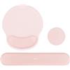 MOSISO Set Supporto Poggiapolsi&Tappetino Mouse Ergonomico Curvo Circolare
