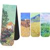 Berkin Arts Segnalibri magnetici artistici, 4 pezzi, 2,5'' con segnalibri magnetici e clip per studenti, insegnanti, scuola, casa, ufficio, articoli di lettura (Van Gogh Fantasy)