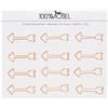 100%MOSEL 100% Mosel Graffette Oro Rosa/Metallizzato, 12 Pezzi (5 x 1,7 cm)