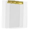 MSDADA 3 Pezzi Cartellina Portadocumenti A4 con Pinza, MSDADA Tavoletta Portablocco, Clipboard Trasparente, Utilizzata per Scuola, Eventi Domestici, Amanti Dell'arte, Ufficio e Seminari(Oro)