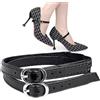 Generic Cinghie alla caviglia di ricambio per i tacchi - cinturini da scarpe elastici per tacchi alti, cintura alla caviglia con fibbia antimalistica per tacchi alti