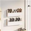 Generico Scarpiere a Parete 2 pz Bianco 59x9x23cm Legno Massello di Pino,Scarpiere e Organizer per Scarpe