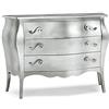 EsteaMobili - COMO' CASSETTIERA in legno BOMBATO ARGENTO foglia L 100 P 42 H 85-1251