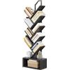Coleshome Libreria ad Albero, Scaffale a 8 Ripiani 115cm Nero