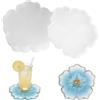 JYYWTSI 4 sottobicchieri a forma di fiori, in silicone, per resina epossidica e resina, 12 x 12 x 0,8 cm, per piccoli fiori fai da te