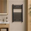 OGOMONDO Termoarredo Bagno Scaldasalviette Acciaio Nero Opaco