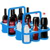 Novaliv 2 portabottiglie per 12 bottiglie, tenuta stabile, cestino per bevande, in plastica, impilabile, 32 x 23 x 28 cm, colore blu, ideale per cucina e cantina, portabicchieri